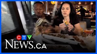 Warning Watch The Moment A Car Crashes Into Two Influencers Reviewing Food In Texas