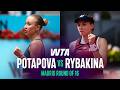 Anastasia Potapova vs. Elena Rybakina | 2026 Madrid Round of 16 | WTA Match Highlights