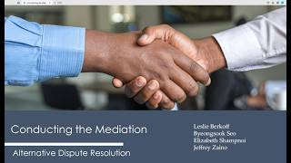 Conducting the Mediation