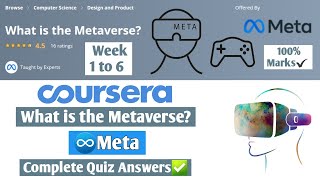 What is the Metaverse? | Meta | Coursera | Week 1 to 6 | Complete Quiz Answers