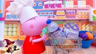Peppa Pig y la Bebé Van de Compras en Supermercado