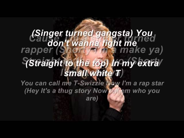 Taylor Swift Feat. T-Pain- Thug Story Lyrics (HD) class=