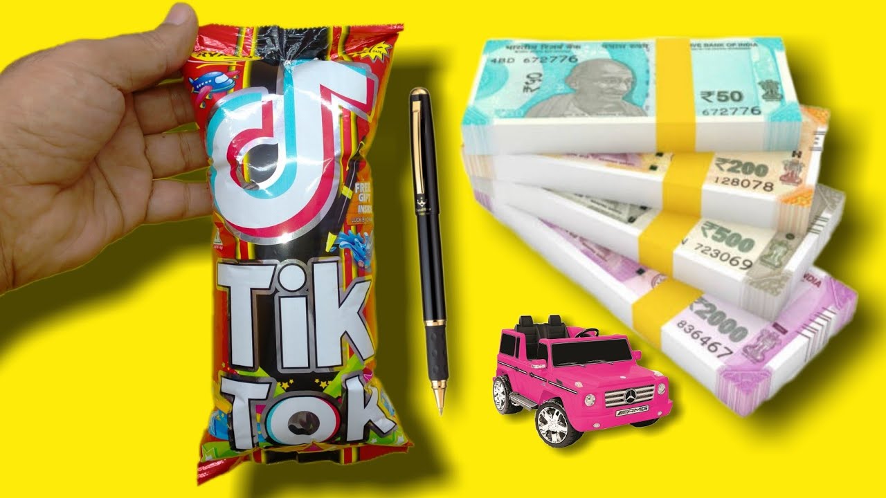 OMG New Tik Tok snacks with free gift inside only in 5 rupees unboxing