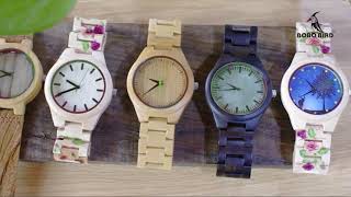 BOBO BIRD Jam Tangan Kayu Timepiece Handmade Analog Wanita - M12 Aribby Store