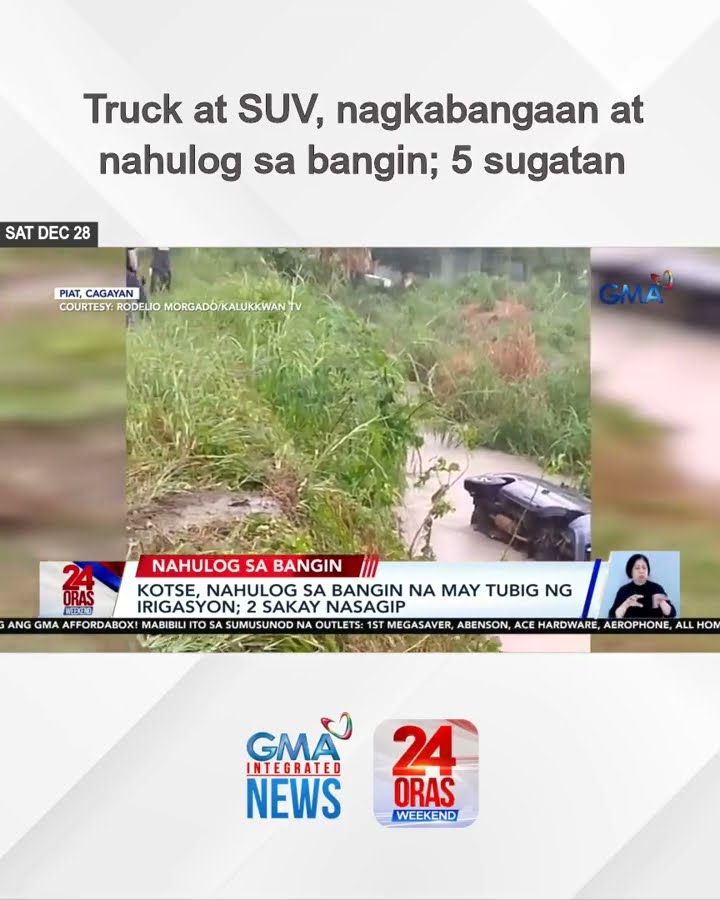 Truck at SUV, nagkabangaan at nahulog sa bangin; 5 sugatan | 24 Oras Weekend