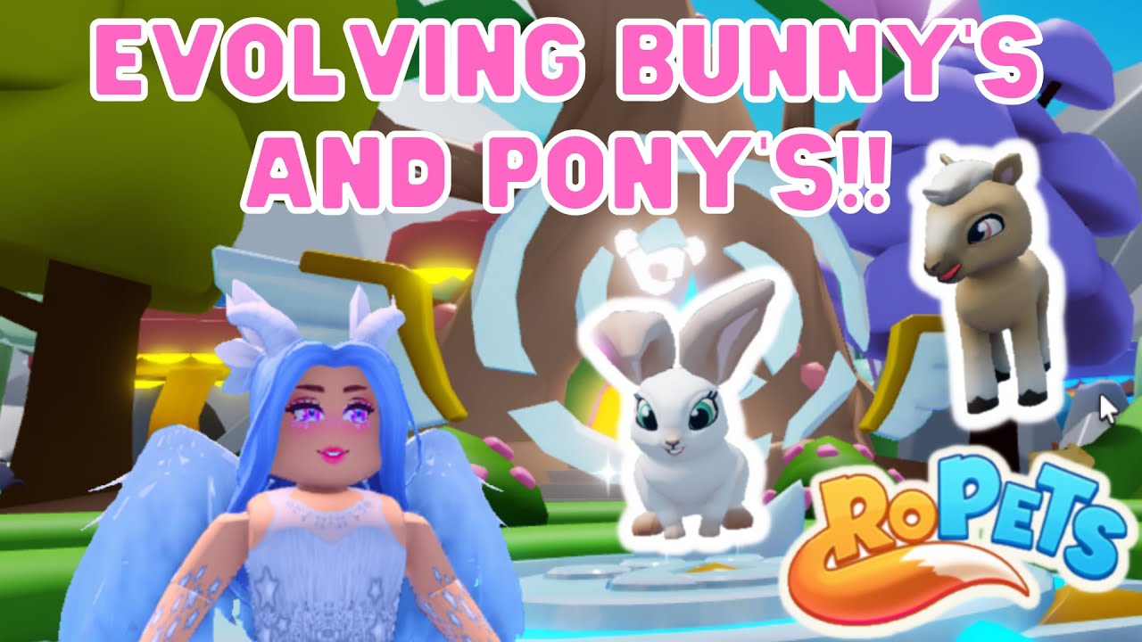 Evolving RARE Bunny's and Pony's in Roblox Ropets