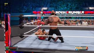 WWE 2K23 Royal Rumble La Knight vs Roman Reigns Undisputed championship fight without bloodline