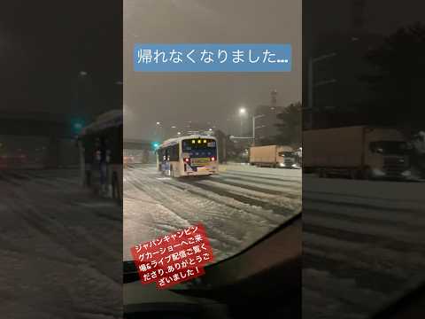 大雪で帰れなくなりました… #大雪 #ジャパンキャンピングカーショー #ショート動画
