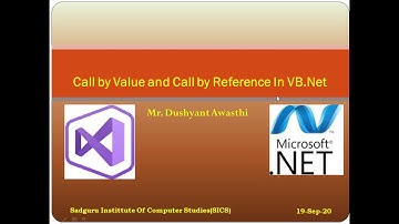 Call by Value and Call by Reference in VB.NET