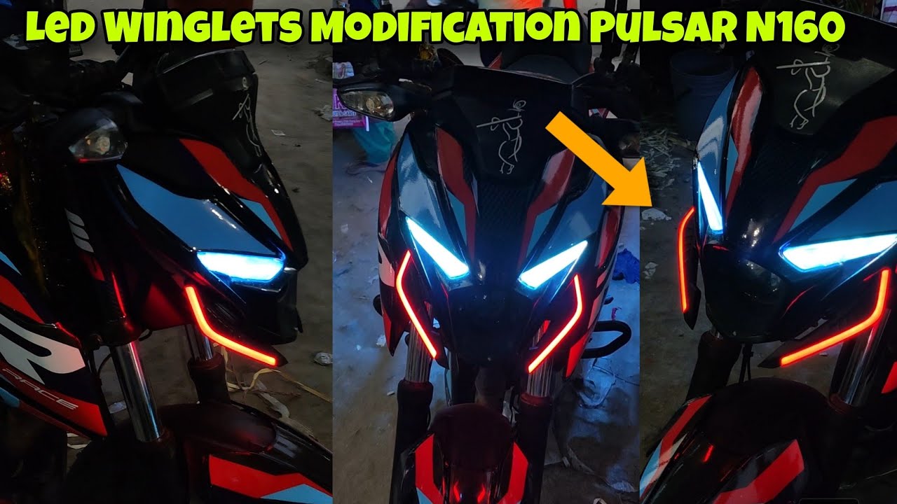 Pulsar N160 led spoiler Modification Details Review | Led Winglet Modification Cost | N160 best look