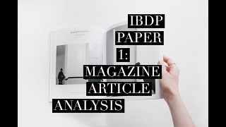 IBDP English A: Paper 1 (Magazine)