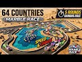64 Countries Marble Race - New Desert Lake Track! (5 Rounds of Chaos) 🏁