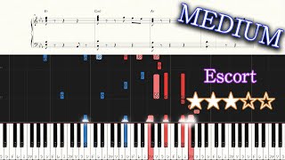 Escort - MoppySound - Medium Piano Tutorial + Sheets