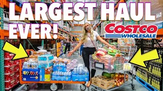 🤯 OUR BIGGEST HAUL EVER! INSANELY MASSIVE COSTCO HAUL! SHOPPING AT COSTCO FOR HUGE PARTY HAUL SNACKS