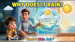 Why Does It Rain? 🌧️ | The Water Cycle for Kids | Smart Kids Ask #educational #sciencefacts #learn