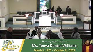 Ms. Tonya Denise Williams -  November 11, 2023- Leevys funeral Home