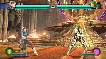 Chun-Li & Haggar vs Gamora & Hulk (Hardest AI) - Marvel vs Capcom: Infinite