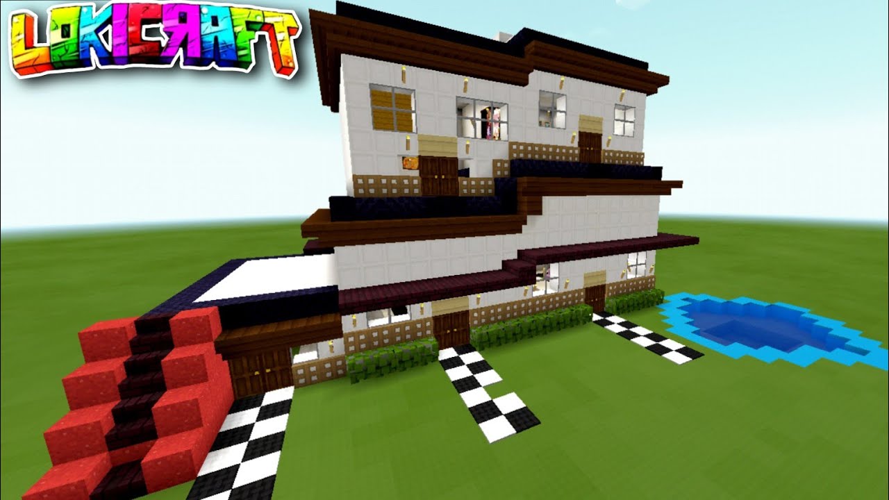 Lokicraft Modern House 🏘 Tutorial || How to Build a Modern House in ...