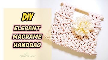 DIY Elegant Macrame Bag – Easy T-Shirt Yarn Tutorial! 👜✨
