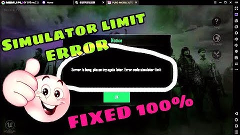 PUBG MOBILE LITE Server Busy : Simulator limit error Solver 100%👍🏻👍🏻 | Working for All Emulators..