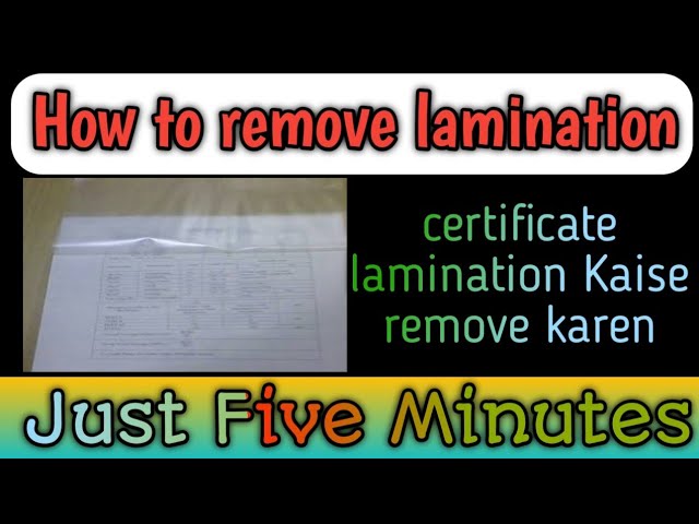How to Remove Lamination from Paper