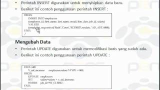 Interaksi PL/SQL dengan Oracle Server