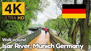 Munich, Germany - Isar River & Friedensengel Walking Tour (4K HDR 60fps)