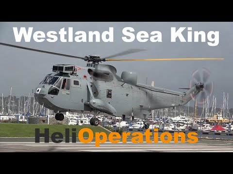 HeliOperations Westland Sea King engine start, takeoff and landing XZ920
