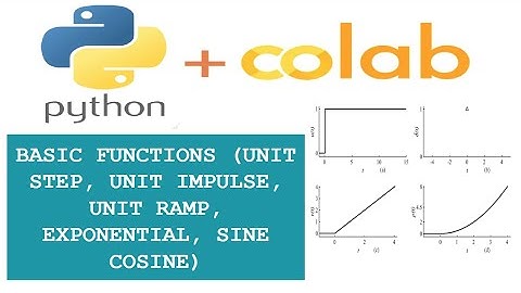 Basic Functions (Unit Step, Unit Ramp, Unit Impulse, Exponential, Sine & Cosine) | Python |  Colab