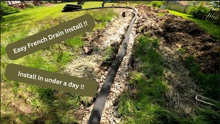 HOW TO INSTALL A FRENCH DRAIN !!