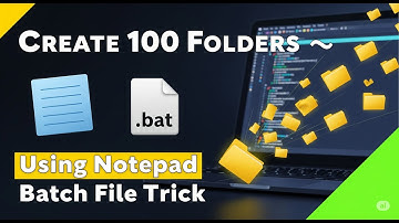 How to Create Multiple Folders in 1 Click Using Notepad #folder #windows #notepad