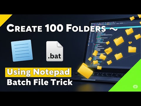 How to Create Multiple Folders in 1 Click Using Notepad #folder #windows #notepad