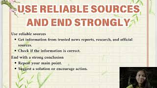 Techniques in Claiming Opinions and Supporting Claims Types of Editorials