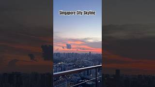 Singapore City Skyline: Sunset to Night #singapore #sunset #nightsky #singaporeskyline #nightscape