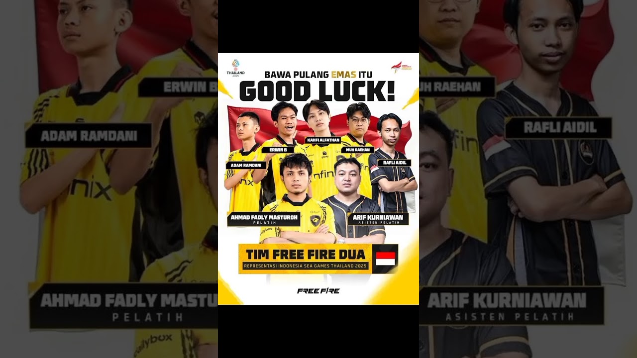 Tim Free Fire 2 Indonesia untuk Laga SEA GAMES 2025 Thailand! Saatnya kita Juara!