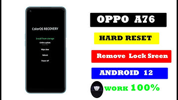 HOW TO HARD RESET OPPO A76 (Factory Reset)|Forget Lock 🔒 Screen  Remove