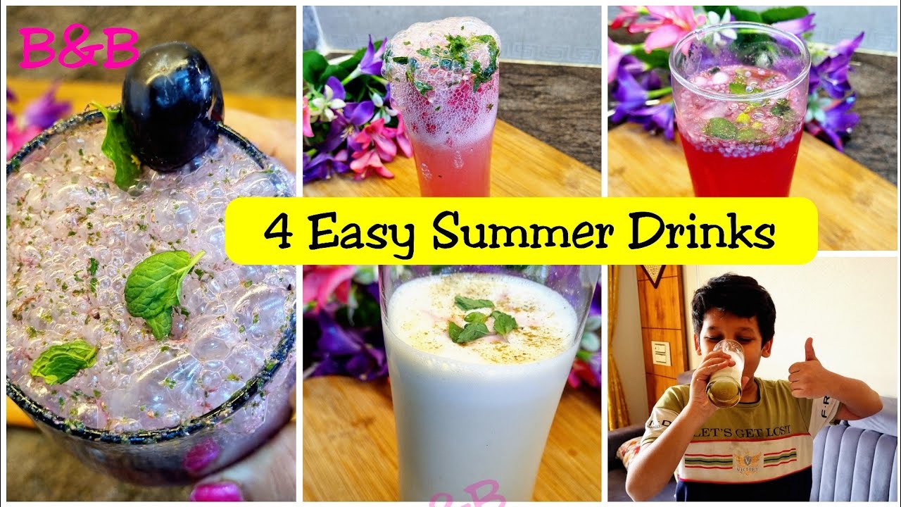 4 Easy Summer DrinksIngredients लगेगें कम आप तरोताज़ा होगें ज्यादा