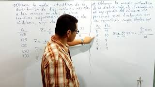 MEDIA ARITMÉTICA PARA DATOS NO AGRUPADOS MEDIA ARITMÉTICA PARA DATOS NO AGRUPADOS