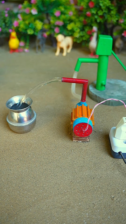 Mini hand pump water project with motor supply two sheep farm #tractor #shorts #523