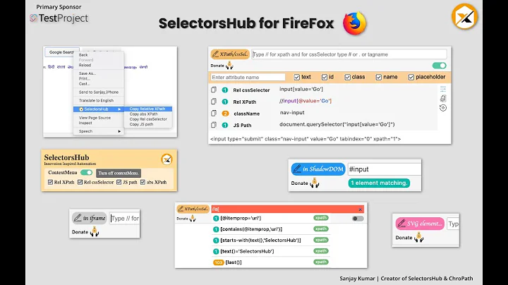 SelectorsHub for Firefox - The next gen XPath Tool.