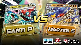 Dragapult Blaziken vs Cynthia's Garchomp - Pokemon TCG gameplay