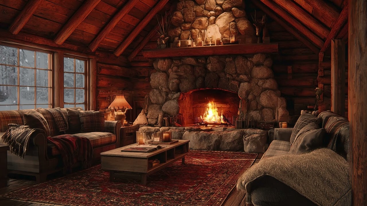 Indoor Fire and Wind Ambience Creating a Calm Space for Sleep and Focus