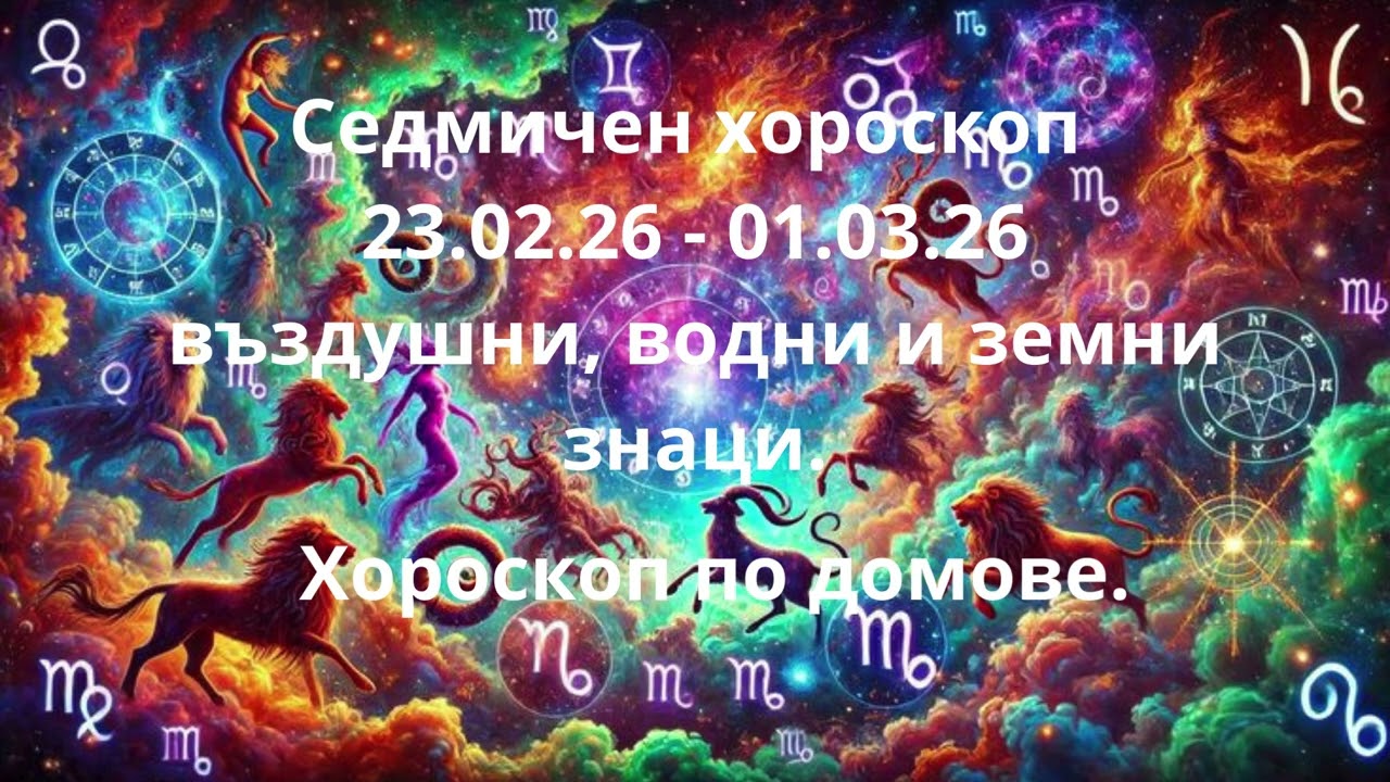 Седмичен хороскоп за въздушни, водни и земни знаци + хороскоп по Домове.