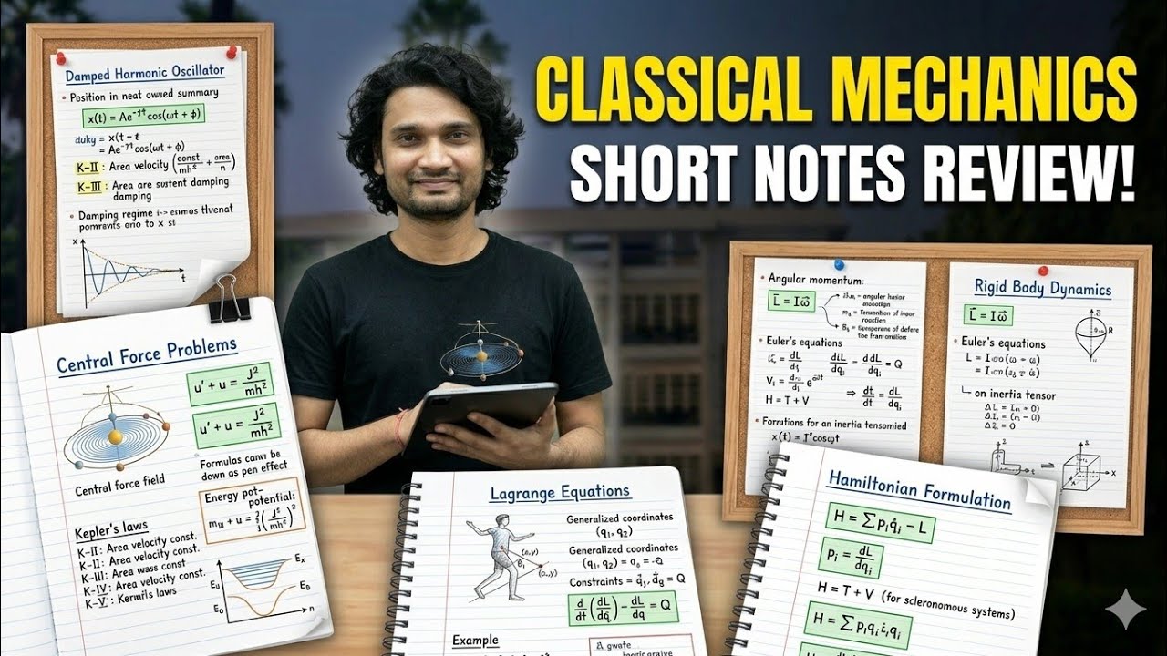 Classical Mechanics Short notes Review||CSIR NET JUNE 2026 , TIFR,JEST GATE|| PHYSICAL SCIENCE