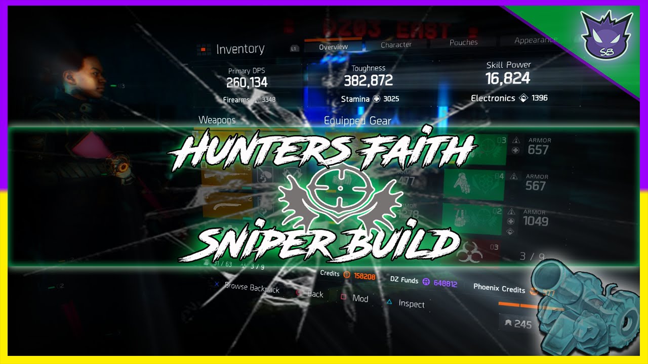 The Division | Hunters Faith Sniper Build ( 1 Shot Kill ) Glass Cannon