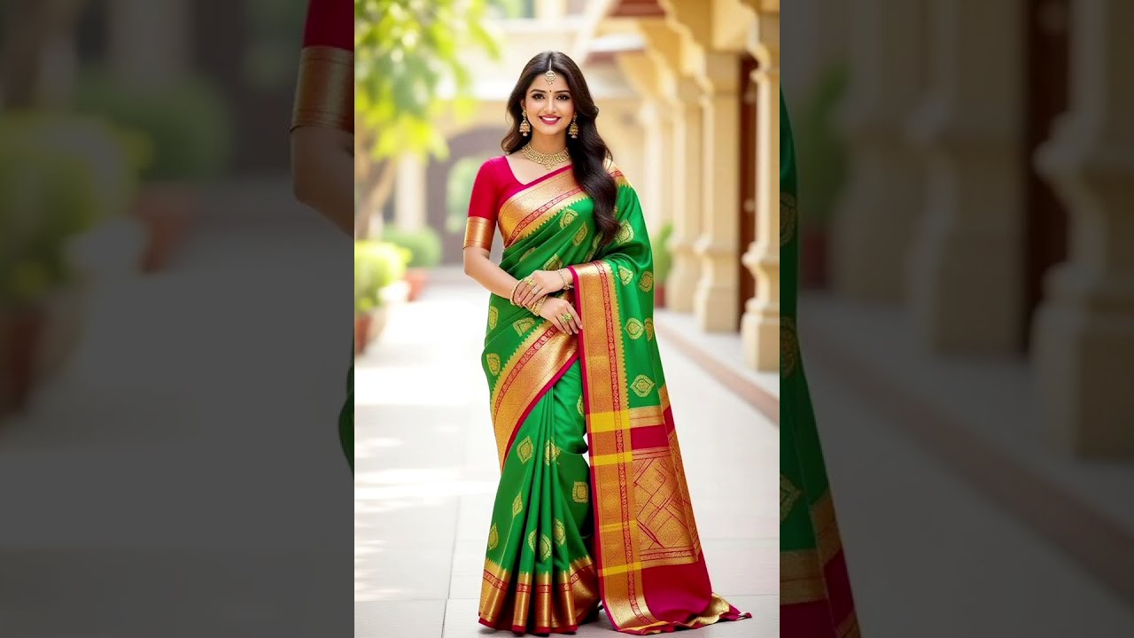 Новейший красивый дизайн блузки к сари из чистого шелка | Традиционный образ с сари ❤️ Дизайнерск...