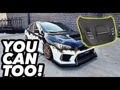 2015-21 Subaru WRX STI Front Vented Hood Cover Installation EOS ft. @GTJesse