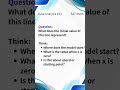 SAT Math Data Analysis #43 Initial Value (y-intercept)