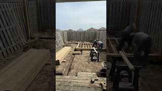 Multi-Level Backyard Deck Transformation| #renovation #timelapse#backyard