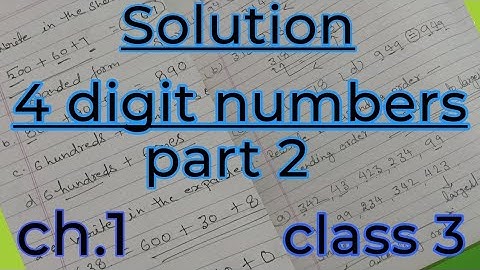 class 3 maths|| 4 digit numbers||ch.1 maths class 3||